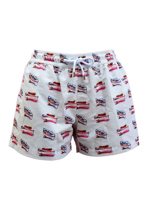 men's swimsuit with rowing boats Blue Real Capri | AVARCHETTBIANCO